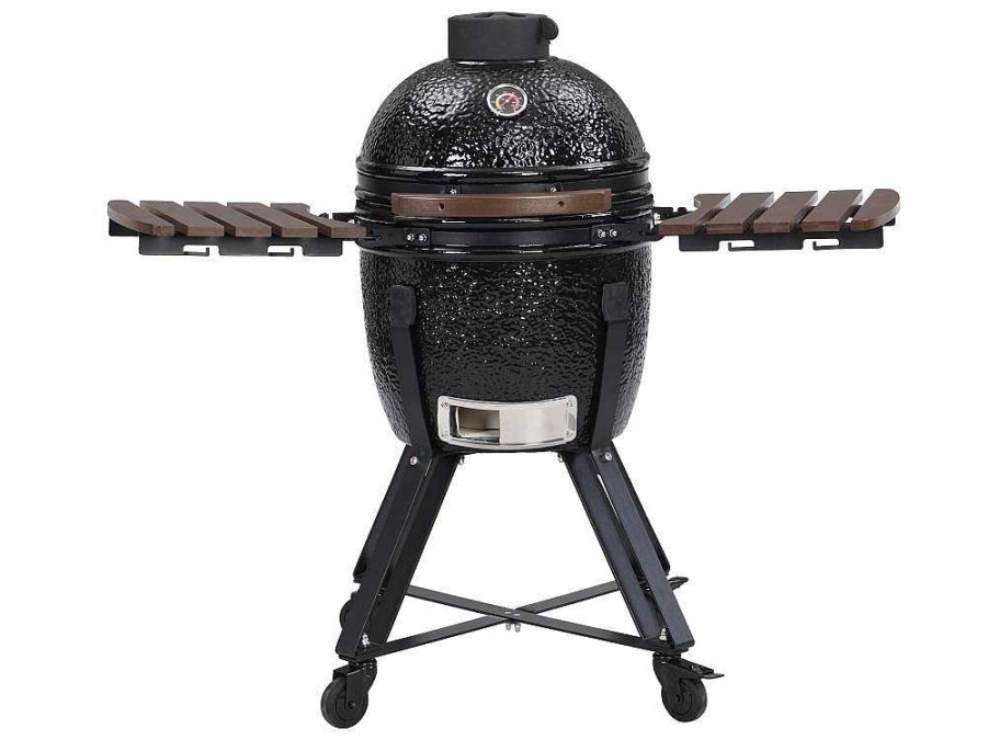 Vente-unique Buitenkeuken | Kamado-Houtskoolbarbecue Van Keramiek En Bamboe 45 X 63 X 105 Cm - Izaki