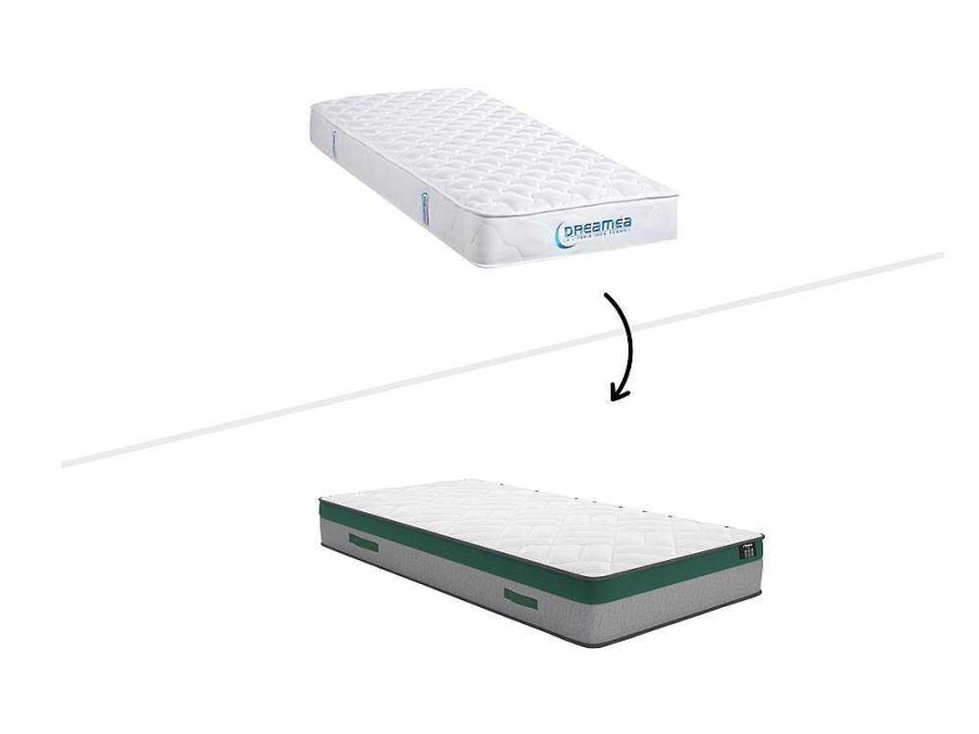 Ysmée Set Matras En Lattenbodem | Set Bedbodem + Matras Met Pocketveren Prestige Van Ysmee - 90 X 200 Cm