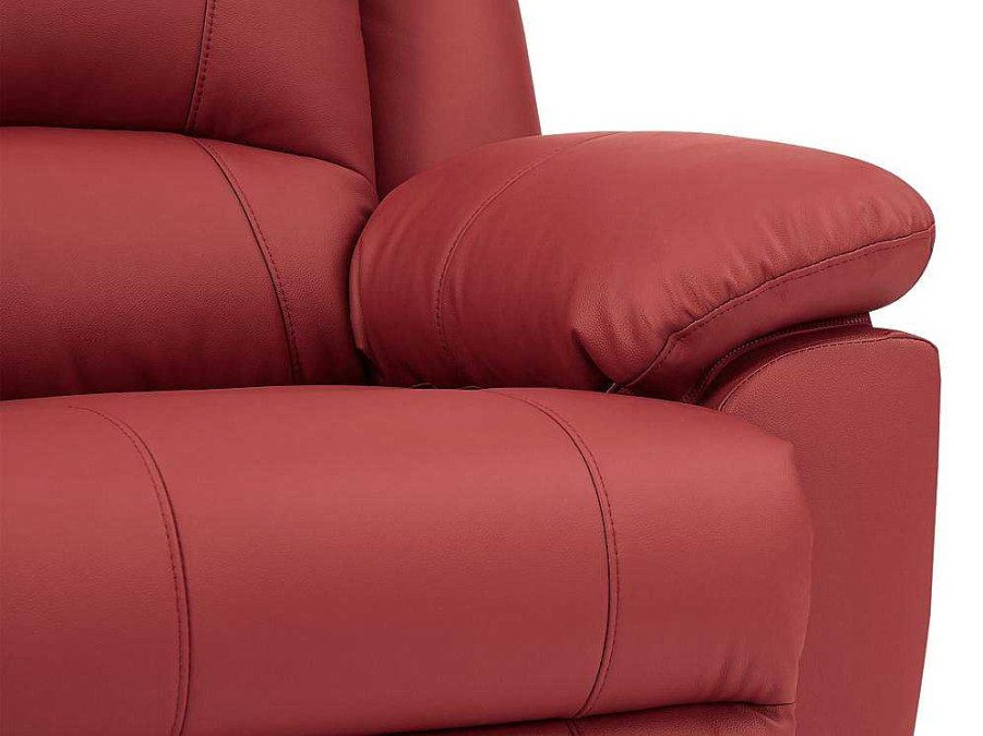 Vente-unique Relaxfauteuil | Relaxfauteuil Van Leer Aroma - Rood