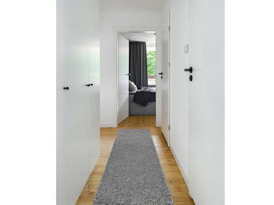 RugsX Tapijt Hoogpolig | Tapijt, Vloerbekleding Soffi Shaggy 5Cm Grijskleuring - Voor Keuken, N 60X250 Cm