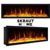 Skraut Home Buffetkast | Dressoir, Opbergkast, 210, 4 Deuren, Elektrische Haard Xxl, Cement