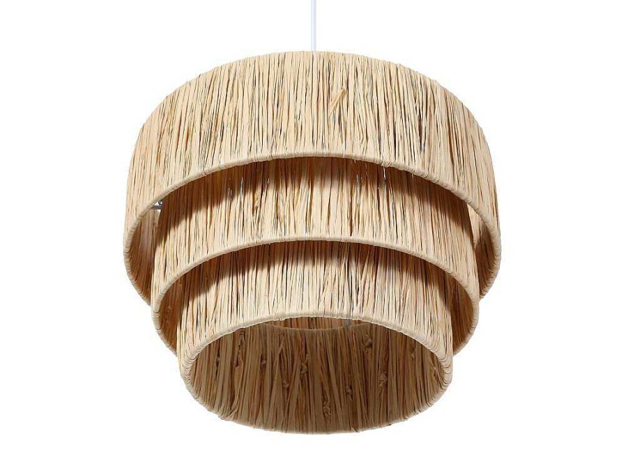 OZAIA Hanglamp | Hanglamp Van Raffia - D30 X H171 Cm - Naturel - Sarnia