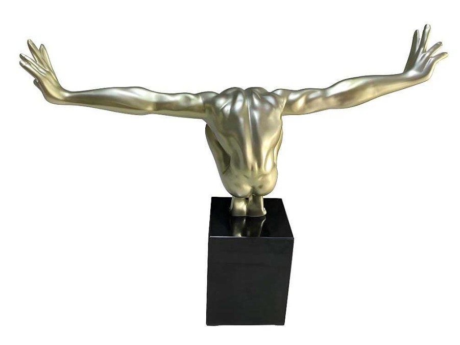 OZAIA Standbeeld | Groot Beeld Soledad Ii Van Hars - L 73 X H 57 Cm - Goud