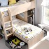 Vente-unique Kinderbed | Omkeerbare Hoekstapelbed Ricardo - 2 X 90X190Cm - Opbergruimte - Grijs En Antraciet