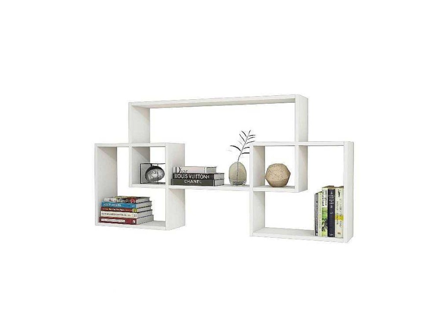 Homemania Boekenkast & Vitrine | Bello Plank, Wit, 150X22X75 Cm, Epikasa