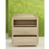 Vente-unique Babymeubel | Olja Commode Met 2 Lades En 1 Plank, Eiken Decor.