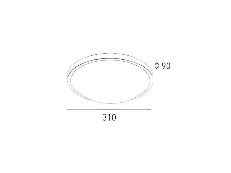 EPIKASA Plafondlamp | Easy Plafondlamp, Satijn, Wit, 31X31X9 Cm, Epikasa