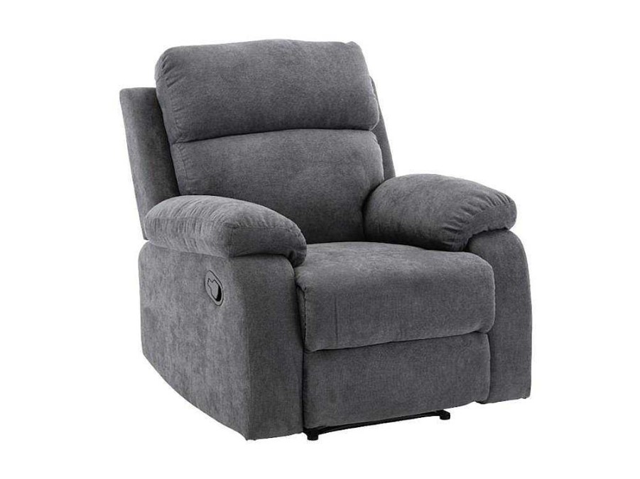 Vente-unique Relaxfauteuil | Relaxfauteuil Van Stof Tolzano - Antraciet