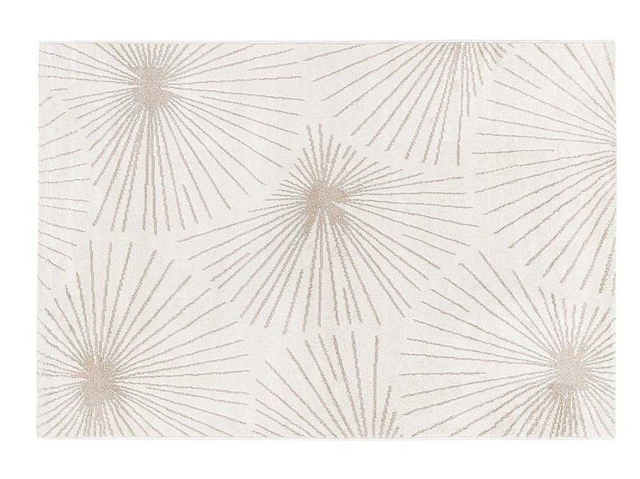 OZAIA Klein Tapijt | Tapijt Met Afwerking In Goudkleurig Lurex Livno - 120 X 170 Cm - Beige