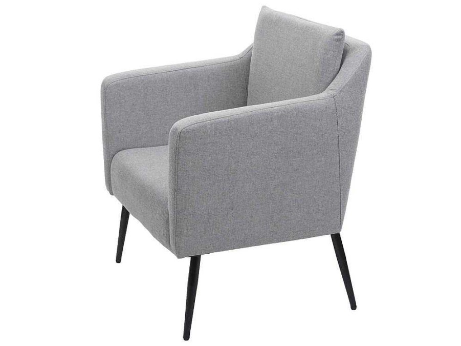 Vente-unique Fauteuil Met Holle Rugleuning | Relaxfauteuil Mcw-H93A, Stof/Textiel Lichtgrijs