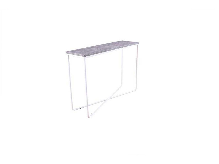 Vente-unique Sidetable | Palace Sidetable 30X110 Cm Beton Decor, Wit.