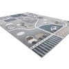 RugsX Kindervloerkleed | Tapijt Fun Strade Voor Kinderen, Straat, Stad Van Grijs 160X220 Cm