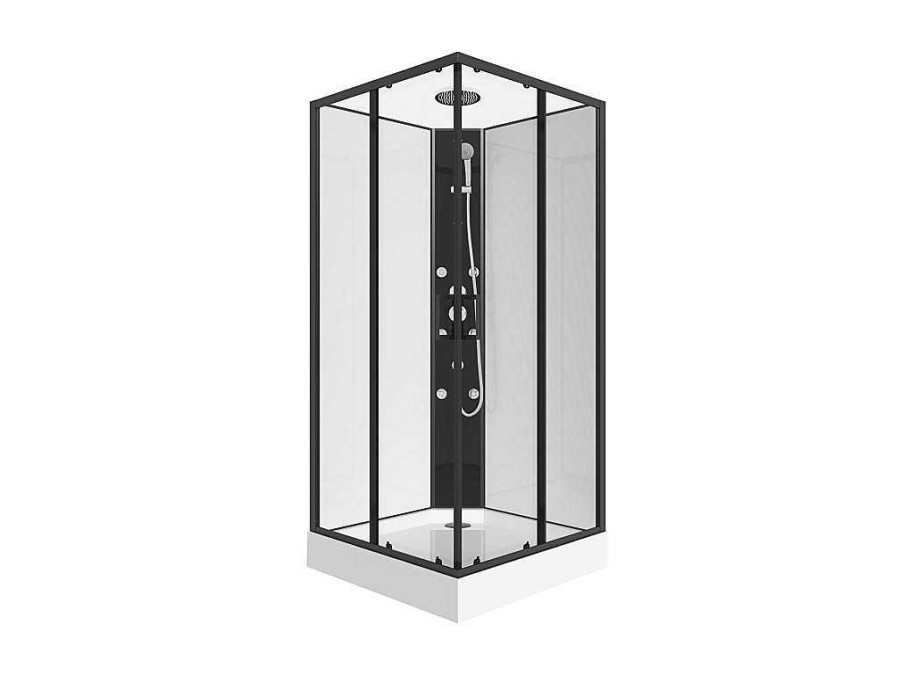 Shower & Design Douchecabine | Hoekdouchecabine Met Massagefunctie - L80 X B80 X H225 Cm - Kivora