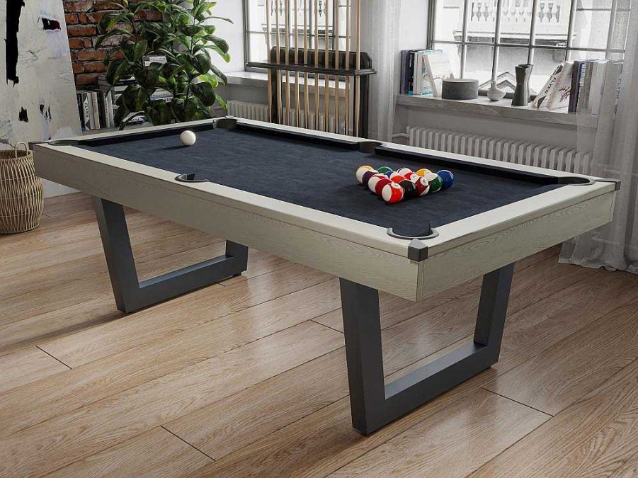 Vente-unique Spel Voor Binnen | Transformeerbare Tafel - Biljart & Pingpong - Licht Naturelkleurig En Zwart - L213,4 X B111,8 X H78,5 Cm - Melian