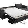 Vente-unique Speciale Modellen Zitbanken & Fauteuils | Omkeerbare Express-Hoekslaapbank Van Antracietgrijs Ribfluweel - Bed Met Brede Latten 140 Cm - Matras 14 Cm Loreto