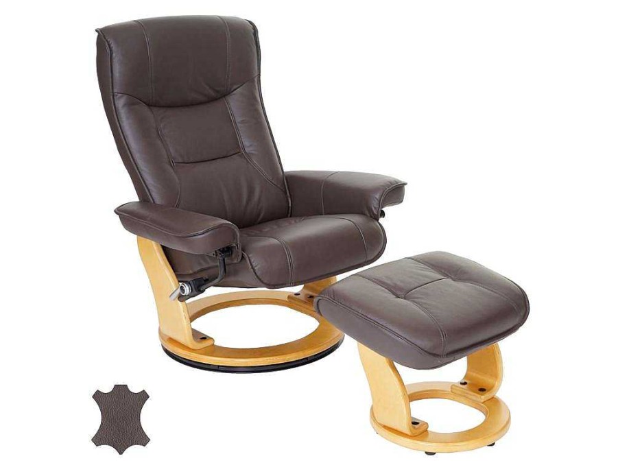 Vente-unique Fauteuil Leer | Halifax Fauteuil, Bruin, Naturel Bruin