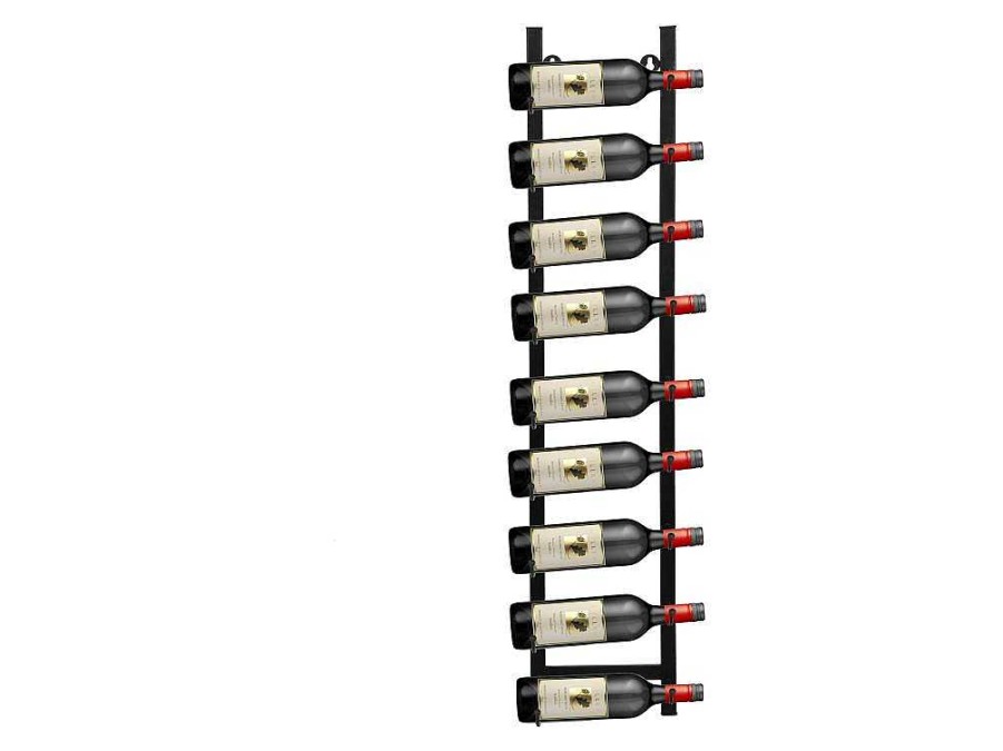 OZAIA Opbergaccessoire | Wijnfleshouder Voor 9 Flessen - L19 X H92 Cm - Metaal - Zwart - Routal