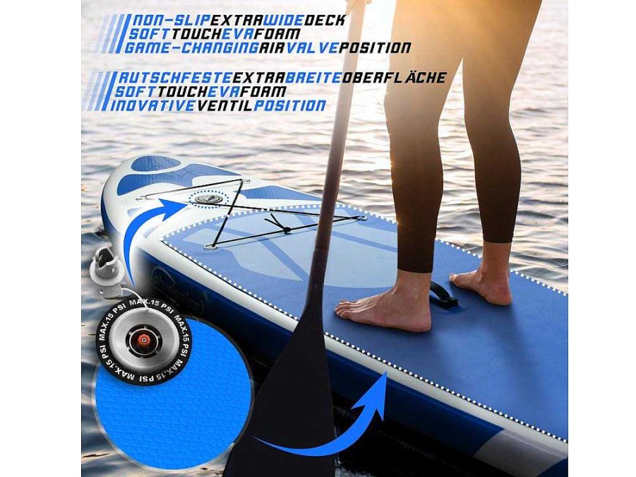 Vente-unique Watersport | Sup Board Poseidon 305 Cm - Blauw - Incl. Accessoires