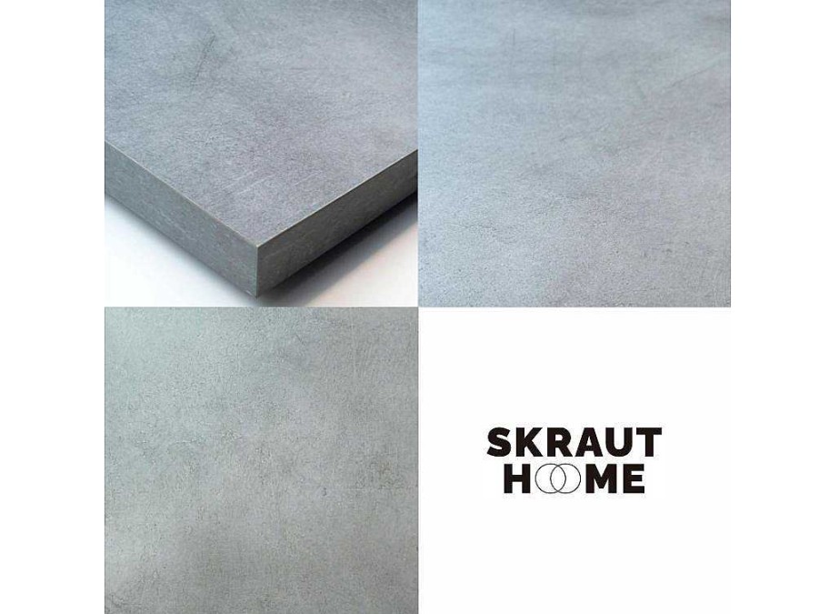 Skraut Home Buffetkast | Dressoir, Opbergkast, 210, 4 Deuren, Elektrische Haard Xxl, Cement