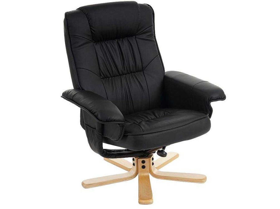 Vente-unique Fauteuil Kunstleer | Relax Fauteuil H56, Zwart