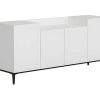 Homemania Buffetkast | Ellaria Multifunctioneel Kabinet, Wit, Zwart, 160X42X75 Cm, Epikasa