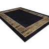 RugsX Groot Tapijt | Miro 51223.806 Tapijt Wasbaar Kader, Grieks Antislip - Zwart / Goud 200X290 Cm