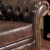 Vente-unique Bankstel 3+2 | Driezits- En Tweezitsbank Chesterfield Clotaire Van 100% Leer Met Lived-In Aspect