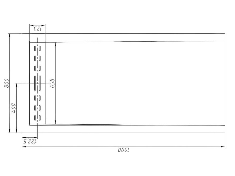 Shower & Design Douchebak | Douchebak Lyros Met Sifon Inbegrepen - 1600X800X40Mm - Wit