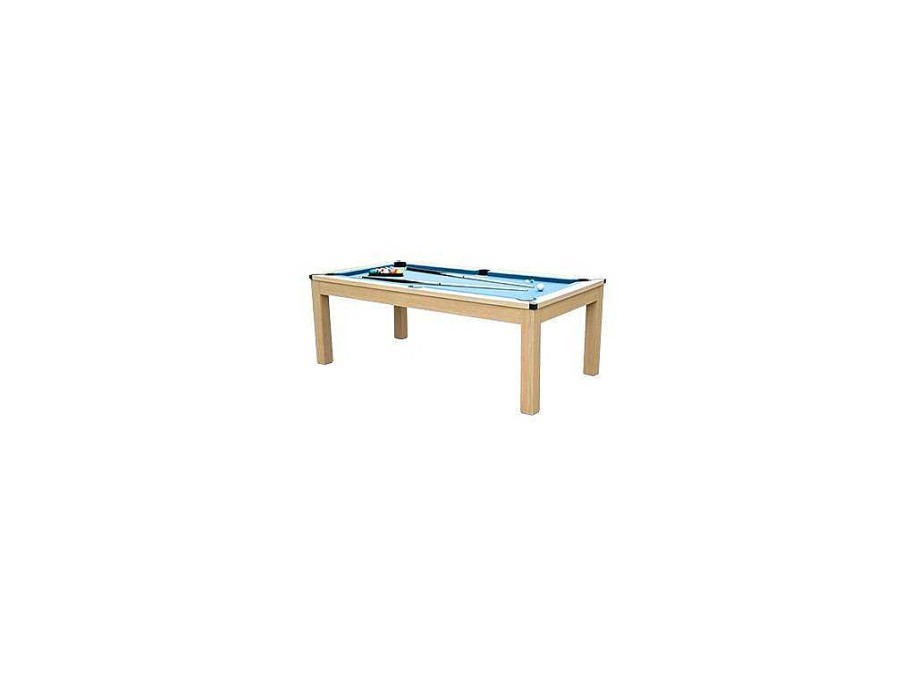 Vente-unique Eettafel | Moduleerbare Tafel - Biljart En Tafeltennis Balthazar - 213 X 112 X 81.5 Cm - Blauw