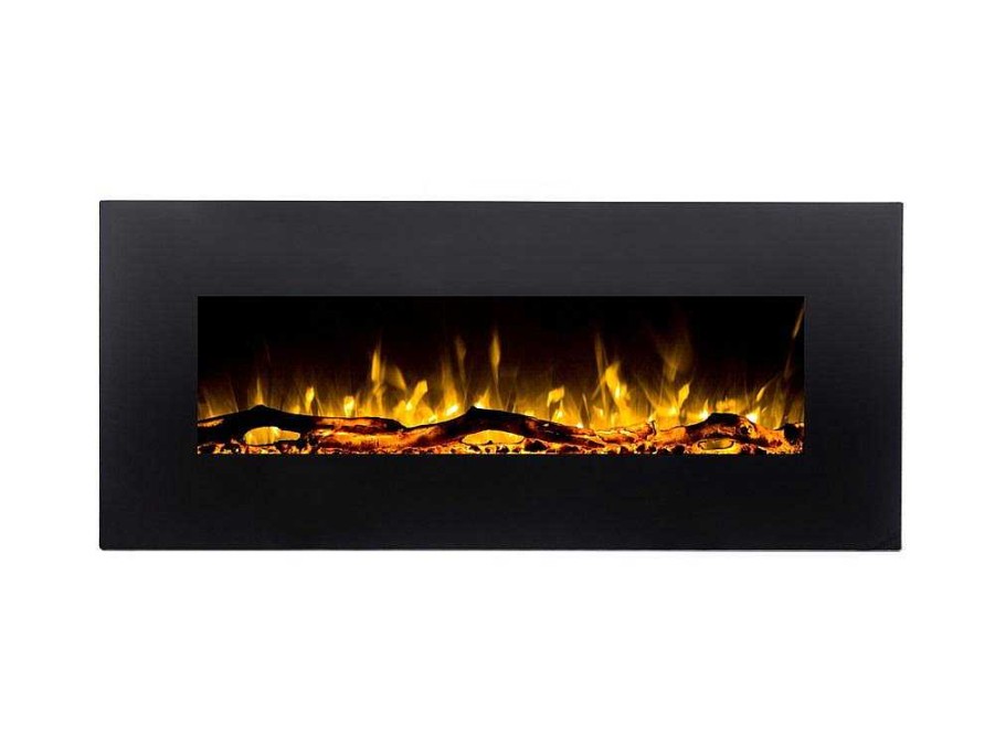 FLAMATECH Haard | Elektrische Sfeerhaard Lalita - L110 X D14 X H49 Cm - Zwart