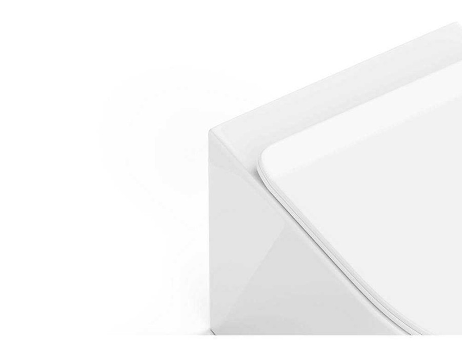 Vente-unique Hangend Toilet | Set Voor Glanzend Witte Hang-Wc Met Voorwandsysteem En Bedieningsplaat - Javoine