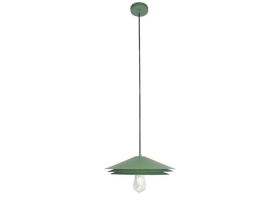 OZAIA Hanglamp | Hanglamp Van Metaal - D35 X H161 Cm - Groen - Kiruna