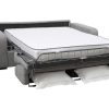 Vente-unique Slaapbank Met Matras | 3-Zits Express Slaapbank Van Grijze Stof - Matras 18 Cm - Bevis