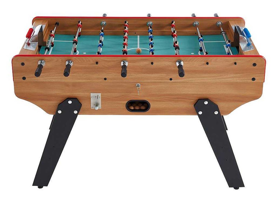 Vente-unique Spel Voor Binnen | Tafelvoetbal Met Muntautomaat Henry Van Mdf - L153 X B77,6 X H96 Cm - Eikenkleur