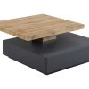 Vente-unique Salontafel | Salontafel Kyria - 1 Lade & Draaiblad - Mdf - Kleur: Antraciet & Eik