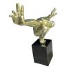 OZAIA Standbeeld | Groot Beeld Soledad Ii Van Hars - L 73 X H 57 Cm - Goud