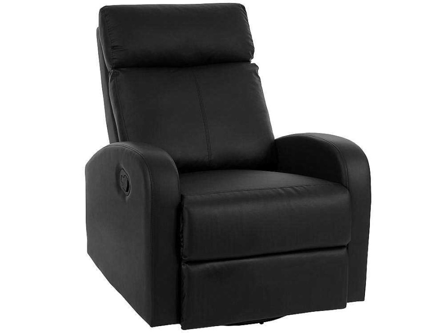 Vente-unique Fauteuil Met Holle Rugleuning | Tv-Fauteuil Mcw-A54 Premium, Kunstleer Zwart