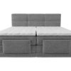 Palacio Elektrisch Relaxatiebed | Boxspring-Hoofdbordset + Elektrische Relax-Lattenbodem + Matras + Opleg 2 X 80 X 200 Cm Lichtgrijs - Lodi Van Palacio