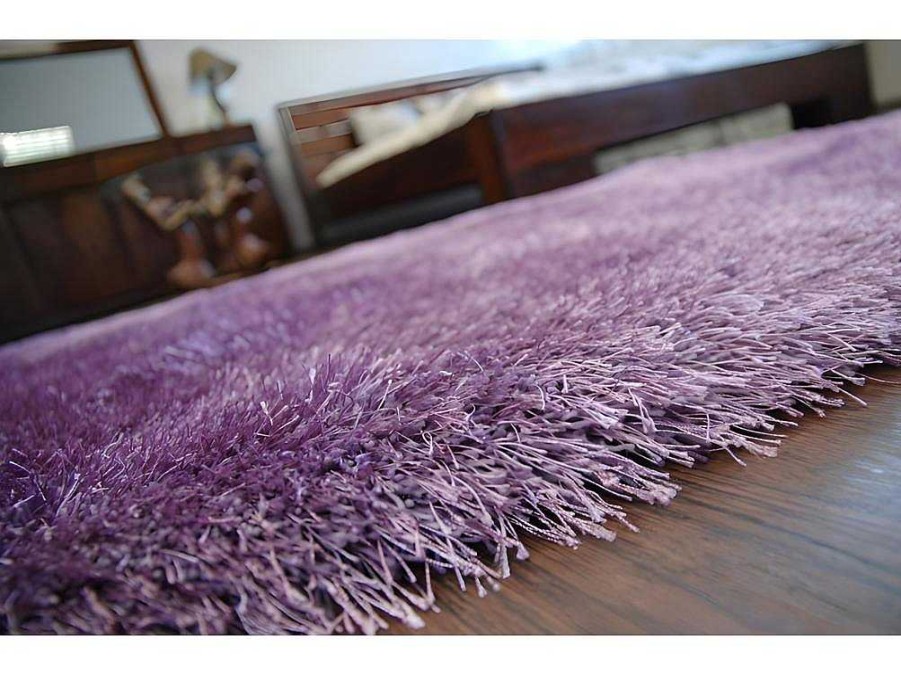 RugsX Tapijt Hoogpolig | Tapijt Love Shaggy Patroon 93600 Lila 160X230 Cm