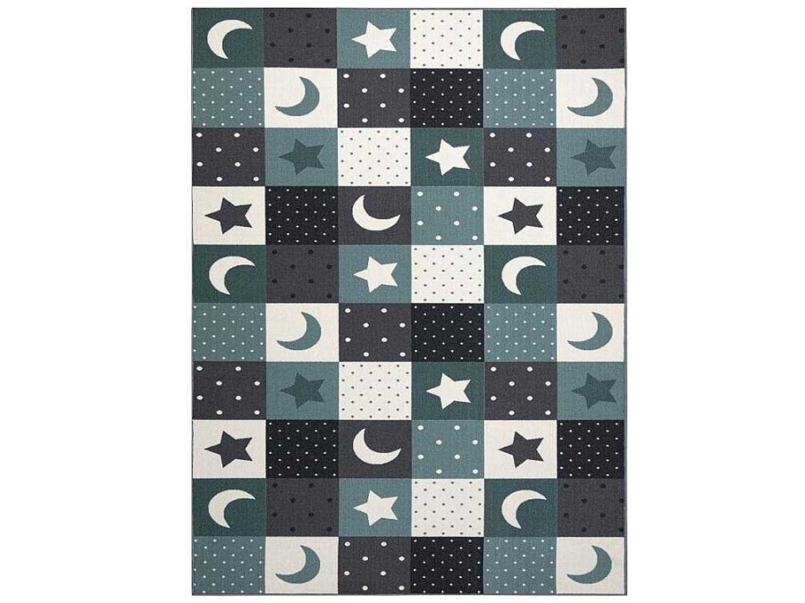 RugsX Kindervloerkleed | Tapijt Voor Kinderen Stars Sterren, Sterretje , Kinderen, Turkoois / 300X450 Cm