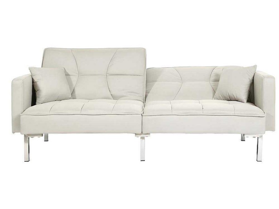 Vente-unique Klik-Klak En Bz Slaapbank | Slaapbank Mcw-K65, Stof/Textiel Creme-Beige