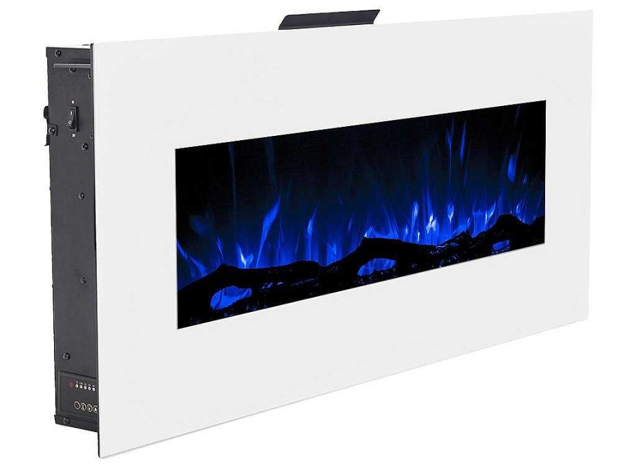 FLAMATECH Haard | Elektrische Sfeerhaard Lalita - L110 X D14 X H49 Cm - Wit