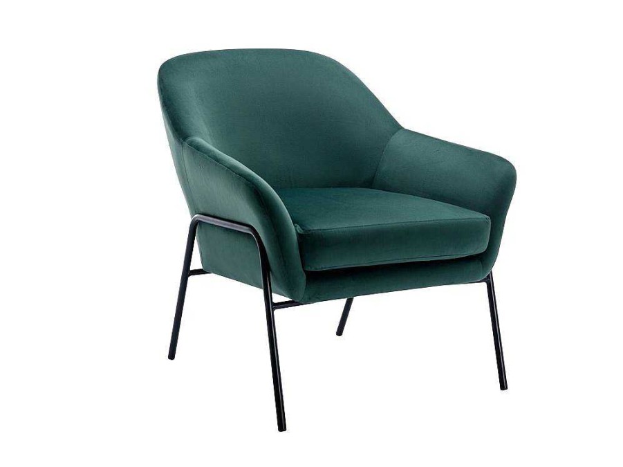 Vente-unique Fauteuil Stof Fluweel / Suedine | Fauteuil Van Spargroen Velours Cerita