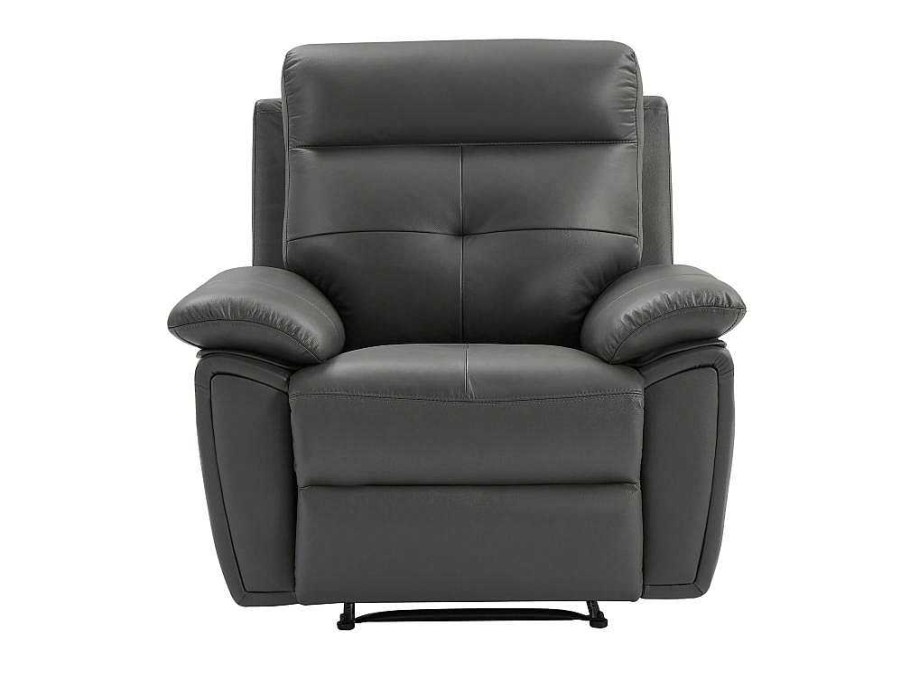 Vente-unique Relaxfauteuil | Relaxfauteuil Van Grijs Leer Vineta