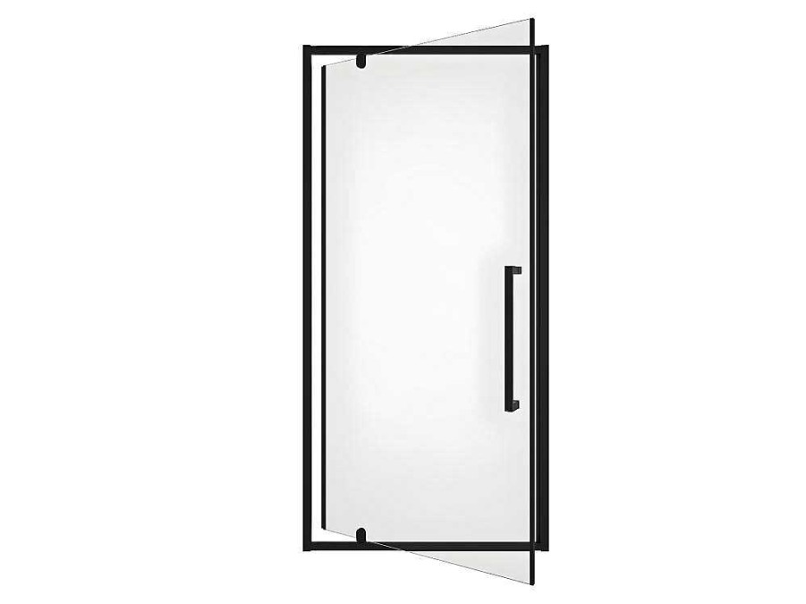 Shower & Design Douchewand | Draaibare Douchedeur Van Matzwart Metaal - Industriele Stijl - 80 X 195 Cm - Tamri