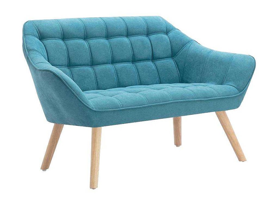 Vente-unique Scandinavisch | Tweezitsbank Van Stof Caserta - Blauw