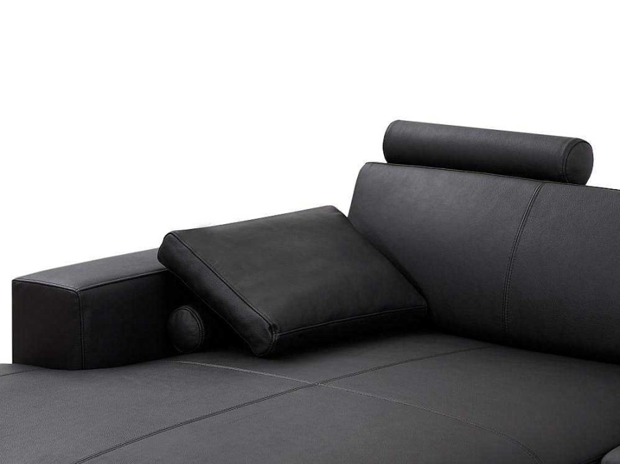 LINEA SOFA Xxl Hoekbank | Xxl Zevenzitsbank Hoogwaardig Leer Donatello Ii - Bruin - Hoek Rechts