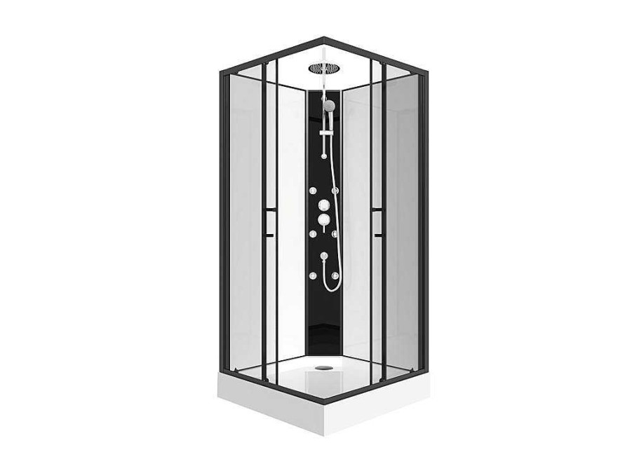 Shower & Design Douchecabine | Hoekdouchecabine Met Massagefunctie - L80 X B80 X H225 Cm - Kivora