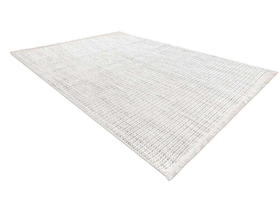 RugsX Klein Tapijt | Vloerkleed Nano Eo78C Melange, Lus, Platgeweven Grijs / Wit 140X190 Cm