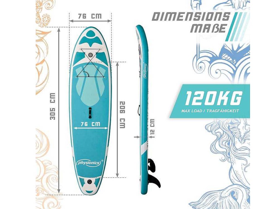 Vente-unique Watersport | Sup Board Nymphe 305 Cm - Mintgroen - Incl. Accessoires